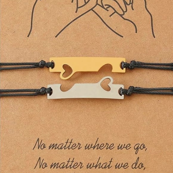 Pinky Promise Jewelry - PINK Victoria's Secret Gold and Silver Heart Cutout Bracelets